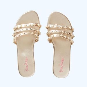 Lilly Pulitzer tabbie sandal gold